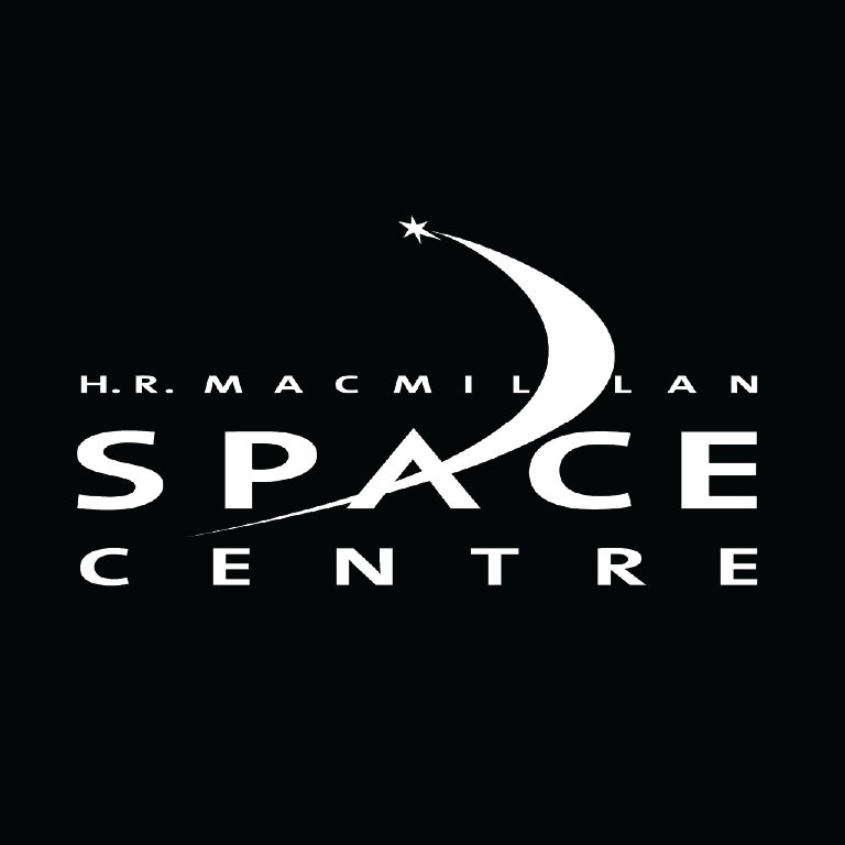 H.R. MacMillan Space Centre with a swoop and a star.