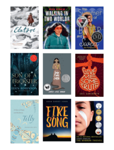 A collage of nine book covers.
