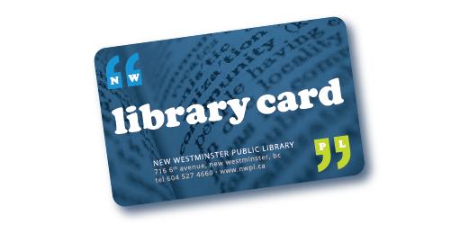 New Westminster Public Library card for adults.