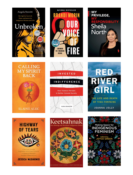 An assortment of 9 book covers arranged in 3 rows of 3.