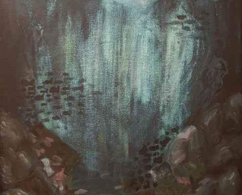 An orginal artwork created by Chloe Fung for NWPL's 2026 Teen Art Contest.