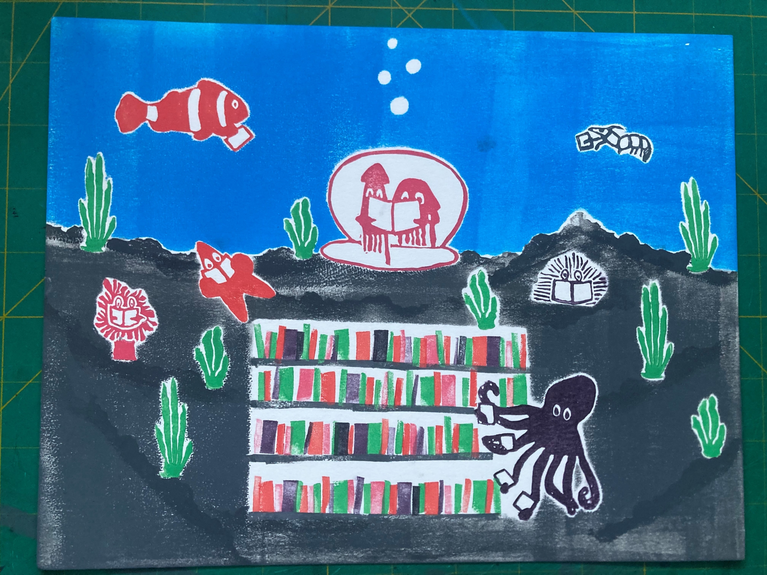 An orginal artwork created by Nasja MacRae for NWPL's 2026 Teen Art Contest.