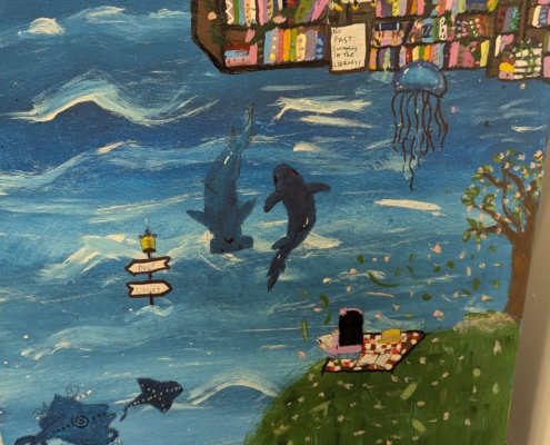 An orginal artwork created by Yekakshaa Venkatraman for NWPL's 2026 Teen Art Contest.