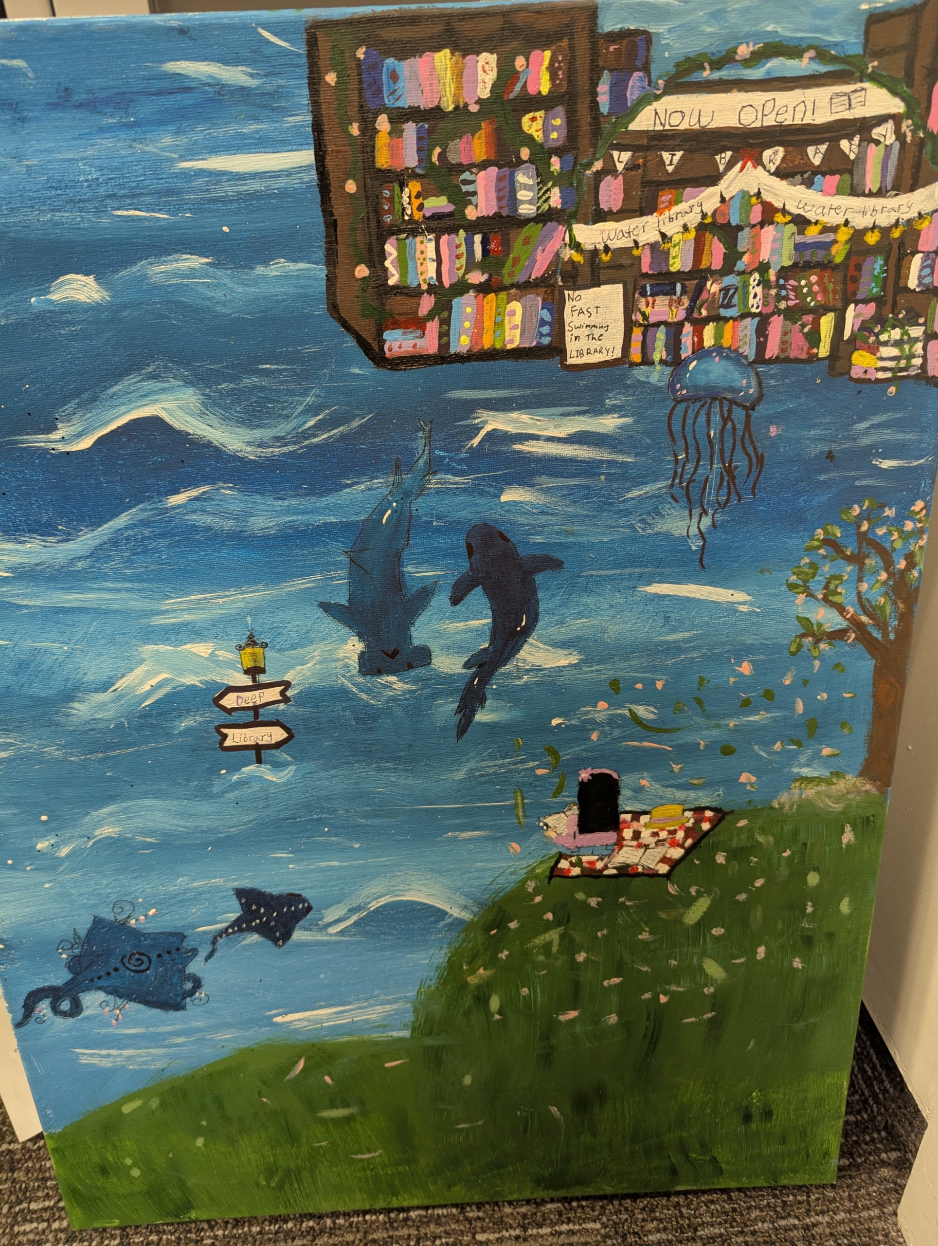An orginal artwork created by Yekakshaa Venkatraman for NWPL's 2026 Teen Art Contest.