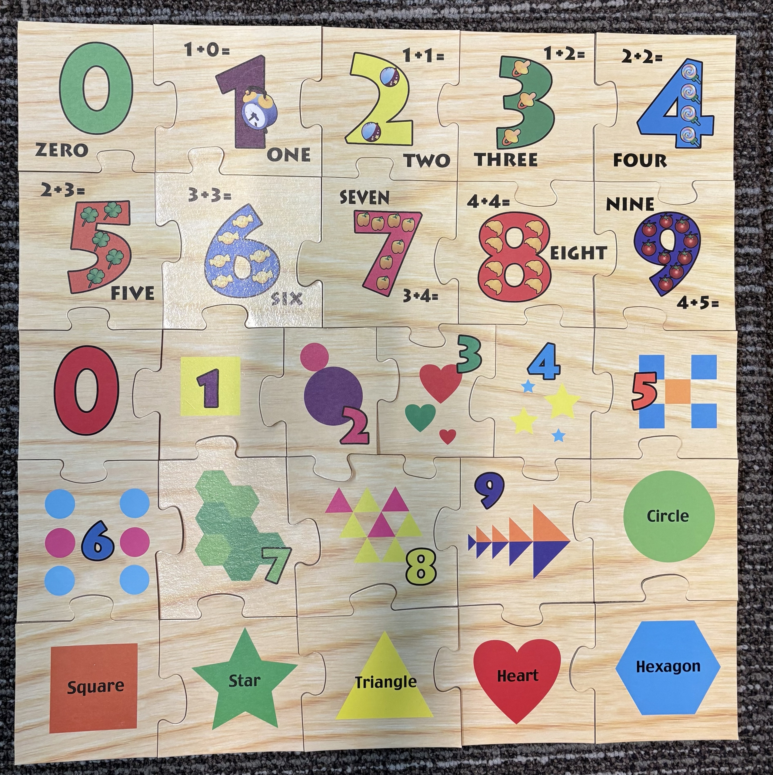 Numbers & Shapes Wooden Floor Puzzle Numbers & Shapes Wooden Floor Puzzle